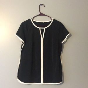 Black and white blouse